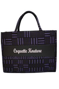 CoquetteKouture Purple Ankara Handbag