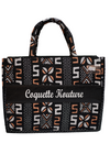 CoquetteKouture Brown Ankara Handbag